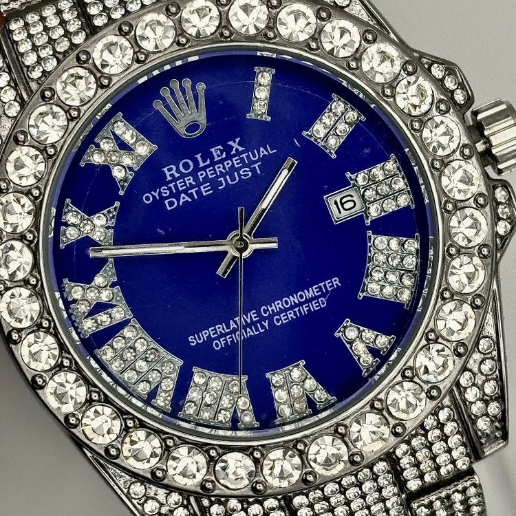 ساعت مچی زنانه رولکس فولنگین صفحه آبی مدل ZS_07