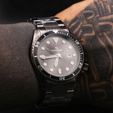 ساعت مچی مردانه هامر اورجینال مدل Grey Diver Steel – استیل، تک موتور، صفحه طوسی خاکستری، کد A2381