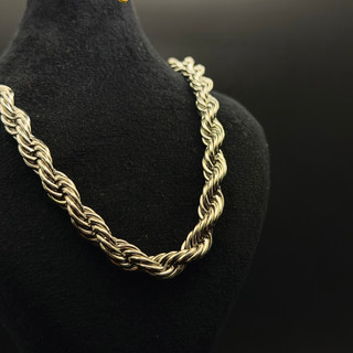 گردنبند مردانه استیل ضخیم طرح پیچی (طنابی) – مدل A10047