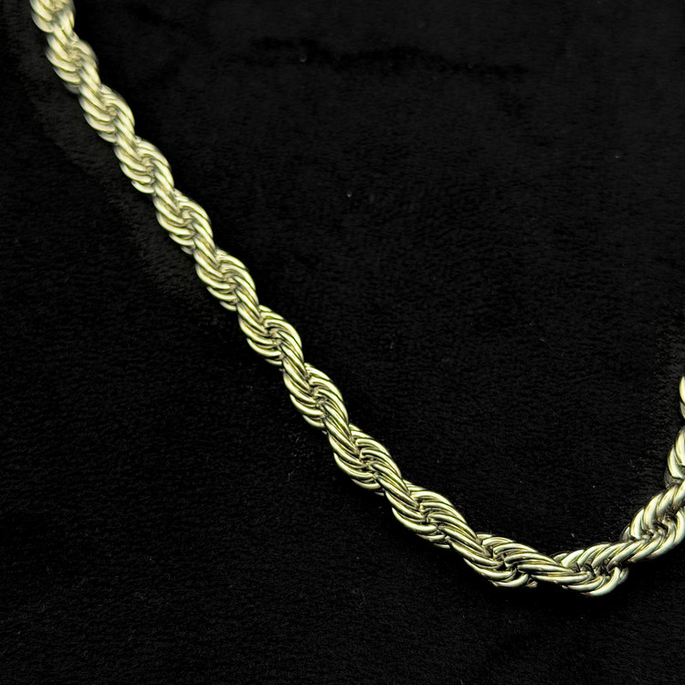 گردنبند مردانه استیل ضخیم طرح پیچی (طنابی) – مدل A10047
